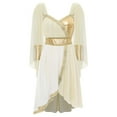 thumbnail image 7 of Aislor Womens Greek Toga Costume for Halloween Cosplay Costume Chiffon Sleeveless Dress Outfits Champagne XL, 7 of 7