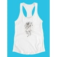 thumbnail image 3 of Beautiful Woman Sketch Racerback Tank Women -Image by Shutterstock, Female Large, 3 of 4
