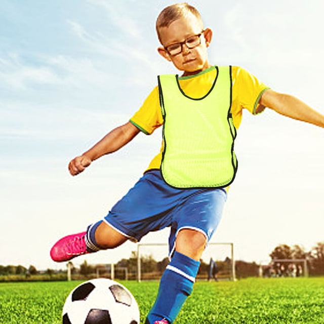 HEATSHAKING 10Pcs Soccer Pinnies Team Practice Vest Polyester Assorted Color for Indoor and Outdoor Sports