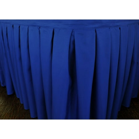 

Wedding Linens Inc. 6ft Polyester Table Skirt for Rectangle or Round Tables for Home Decor Wedding Birthday - Royal Blue