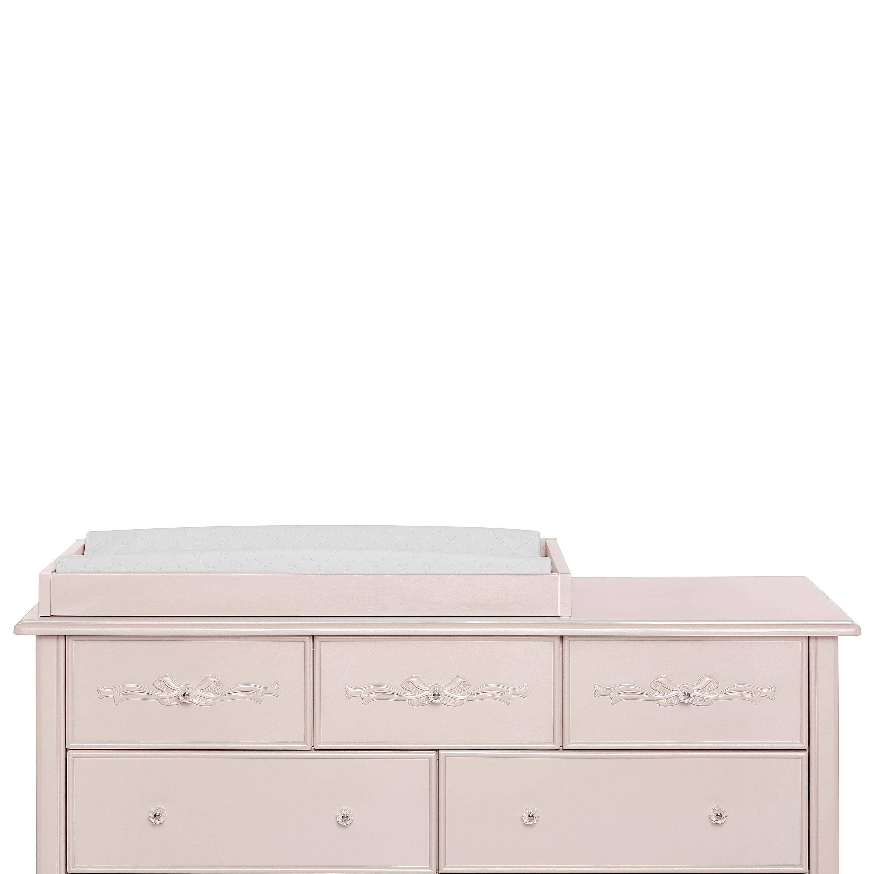 Evolur Mid Century Changing Tray, Blush Pink Pearl