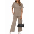 thumbnail image 1 of Conjunto Deportivo de Dos Piezas para Mujer, Informal, de Corta y Pantalón . Caqui L, 1 of 5