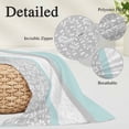 thumbnail image 3 of Aqua Grey Body Pillow Covers, Chic Garden Floral Stripe Embroidery Design Soft Throw Pillow Cases with Invisible Zipper, Decorative Pillowcase Pillows Protectors for Sofa Bed Couchair 20"x54", 3 of 9