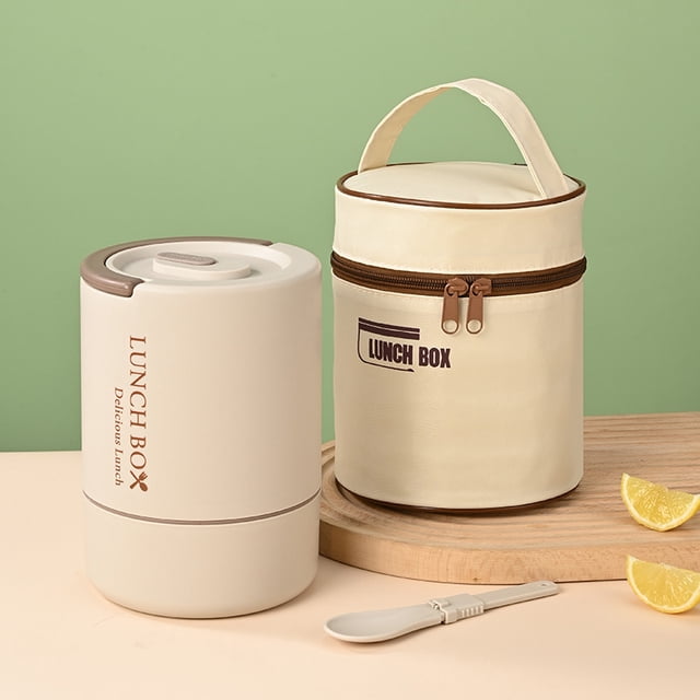 Conjunto de contenedor de almuerzo de comida aislado portátil con lonchera térmica,