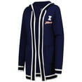 thumbnail image 2 of Women's Gameday Couture  Navy Illinois Fighting Illini Tri-Blend Rounded Stripe Cardigan, 2 of 4