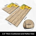 thumbnail image 6 of Anti-Fatigue Sunflower Kitchen Rug Set of 2 Cushioned Wooden Background Kitchen Mats for Floor, Standing Mat Waterproof Non-Slip Kitchen Mats and Rugs PVC Ergonomic Comfort Foam Kitchen Decor, 6 of 6