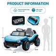 thumbnail image 2 of Licensed Volkswagen Beetle Ride-On Car for Kids, 12V Electric Vehicle, 4-Wheeler Toy Car with Remote Control, LED Headlights, Horn, USB Music Player, 2 of 6