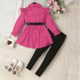 thumbnail image 4 of NOLDARES Baby Infant Girls Fall Winter Cute Clothes Clothing Long Sleeve Crewneck Sweatshirt and Pants Print Outfits 2pcs Set(Red,5-6 Y), 4 of 4