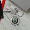 thumbnail image 4 of Harry Potter Slytherin Painted Crest Keychain Classy Round Chrome Plated Metal, 4 of 5