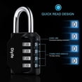 thumbnail image 2 of Combination Padlock, [2 Pack]Diyife 4 Digit Combination Lock, Padlock for School Gym Locker, Filing Cabinets, Toolbox, Employee Locker, (Black), 2 of 4