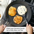 thumbnail image 4 of KitchenAid 12-Inch 3-Ply Base Stainless Steel Nonstick Frying Pan, Brushed Stainless Steel, 4 of 5