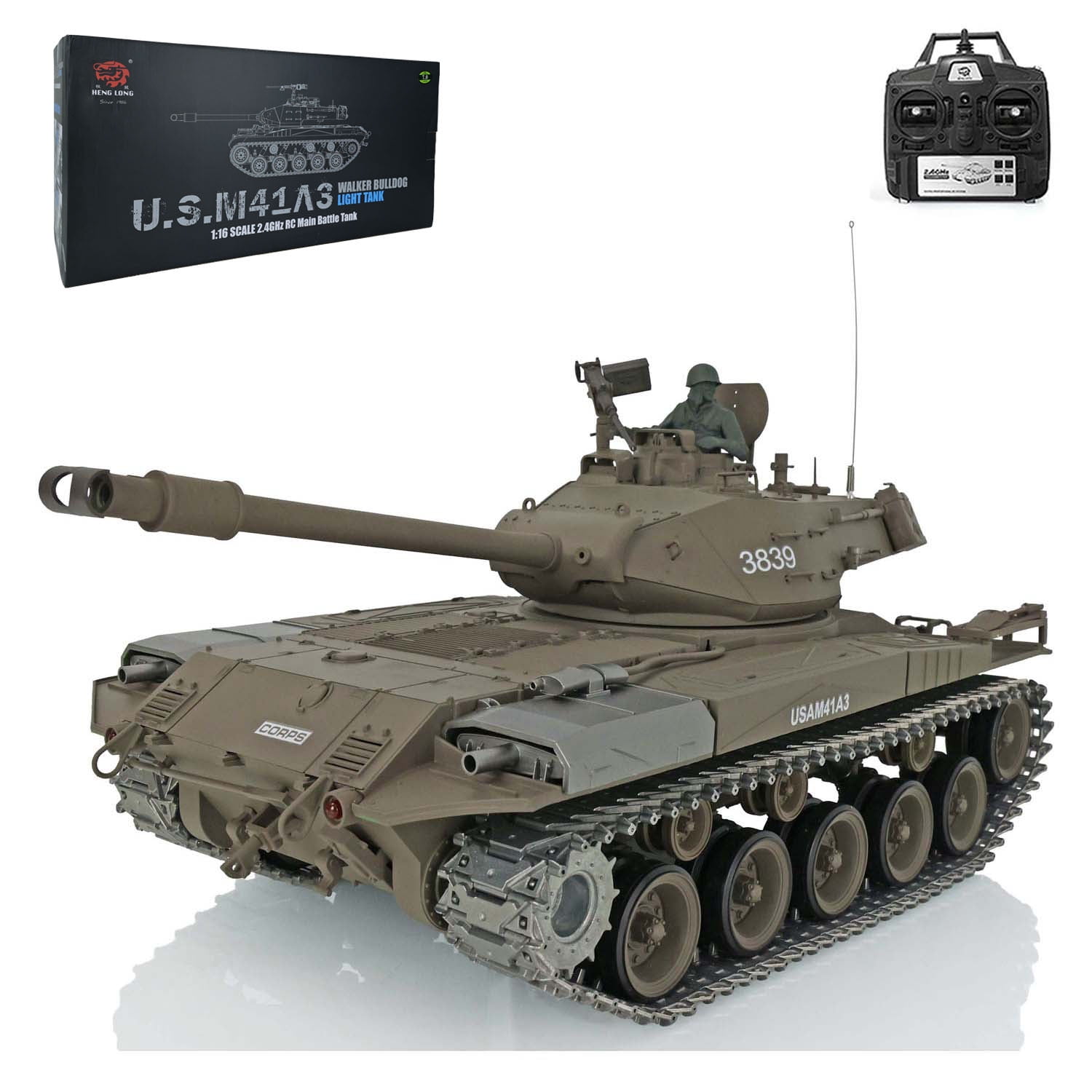 Henglong 1/16 Walker Bulldog RC Tank with Metal Tracks