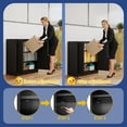 thumbnail image 6 of Hall Tree with Bench and Shoe Storage, Farmhouse Entryway Bench with Coat Rack, Shoe Cabinet with Flip Drawers, 7 Shelves, 10 Coat Hooks, Storage Bag, Led Lights, White, 6 of 8