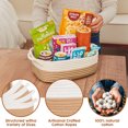 thumbnail image 3 of PinkSheep 5 Pack Storage Baskets with Handles, Small Gifts Baskets Cotton Rope Woven Basket for Organizing, Khaki, 3 of 12