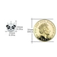 thumbnail image 3 of Cuoka Panda Stud Earrings 925 Sterling Silver Cute Panda with Crown Earrings for Women Mom Wife 18K White Gold Plated Fashion Jewelry Birthday Xmas Gifts for Sensitive Ears, 3 of 8