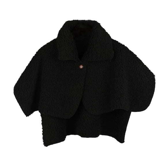Fgnfyis Home Shoulder Neck Vest Warm Cape for Autumn Winter Indoor Outdoor Comfort Wear Black One Size