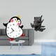 thumbnail image 2 of Reloj de pared,Reloj de pared silencioso y decorativo que no hace tictac,Reloj de pared silencioso de pingüino pequeño Reloj de madera,Figura de mesa,Estantes de sujetalibros Estatua de, 2 of 8