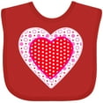 thumbnail image 3 of Inktastic Valentine Red Heart with Dots Boys or Girls Baby Bib, 3 of 4