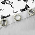 thumbnail image 4 of Homewish Black Bowknot Bowtie Curtains Pack of 2 (42x84 Each) for Girls, Princess Bow Knot Curtains Blackout, Black White Bedroom Curtains, Luxury Home Decor, 4 of 6