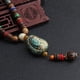 thumbnail image 4 of Cadena de suéter de estilo étnico que combina con todo, collar vintage largo para mujer, colgante de cuentas de madera de Nepal, accesorios de lugar pintoresco, 4 of 6