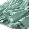 thumbnail image 3 of SWSMCLT Women's Pleated Skirt Chiffon Swing Elastic Smocked Shirred Waist Long A Line Tulle Skirts High Waisted Flowy Light Green One Size, 3 of 5