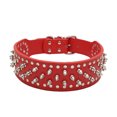 thumbnail image 1 of Leather Dog Harness Spiked Studded Dog Pet Collar Harness and Chain Leash Set for Medium Large Xlarge Breeds Pitbull Mastiff ShopWise Round, 1 of 24