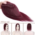 thumbnail image 4 of SEGO Clip in Hair Extensions Human Hair Toppers 100% Real Human Hair Topper Silk Base for Thinning/Loss Hair Natural Black Middle Part Hair Pieces, 4 of 9