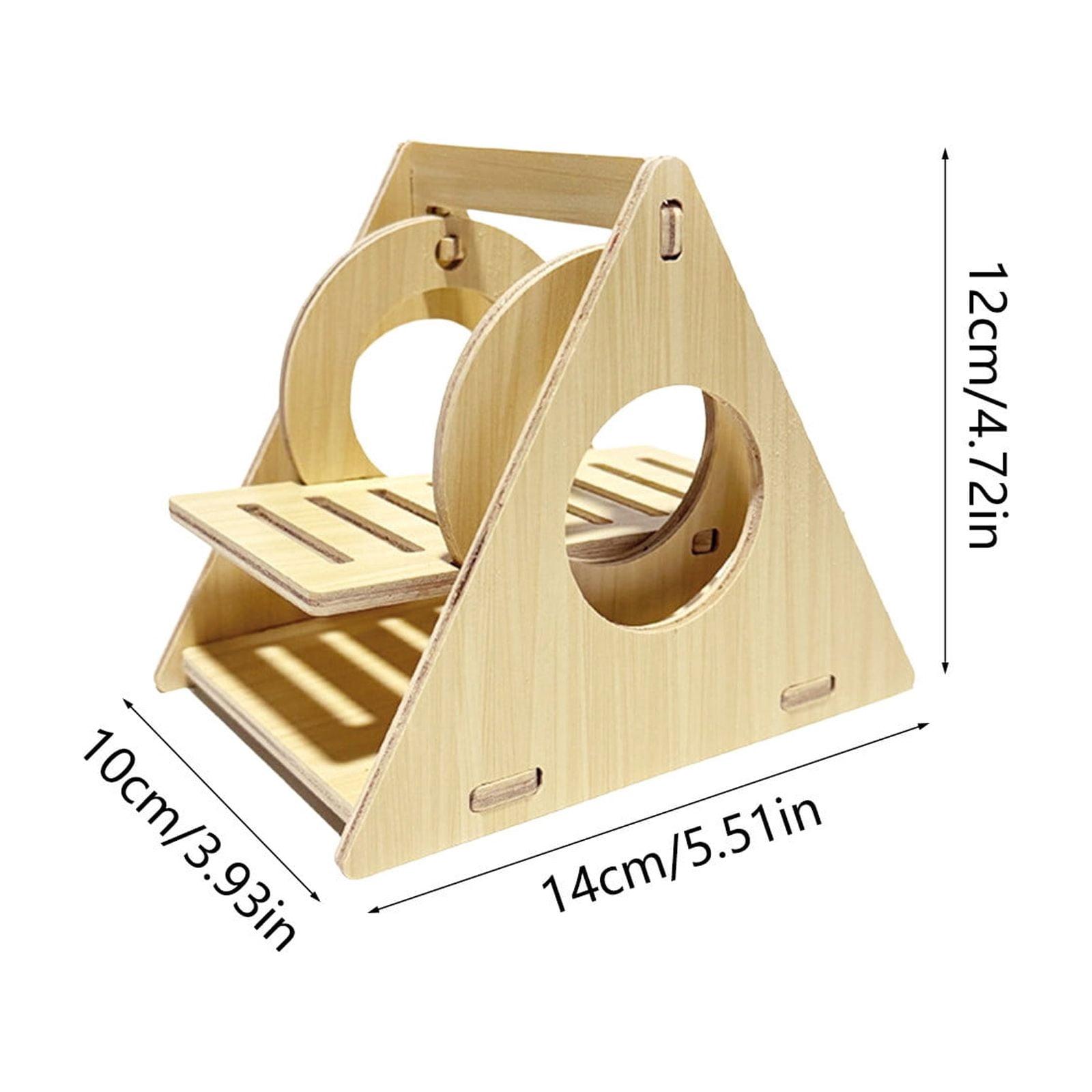 Nebwoak Natural Solid Wood Hamster Hideout Small Animal Bed Chew Toy for Gerbils Mice Dwarf Hamsters 5.5x4.7x3.9 Inch