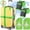 Neon Green, variant on Mifflin Set of Luggage Straps W/ Luggage Tags (4 Pcs, Neon Green), Adjustable Suitcase Belt
