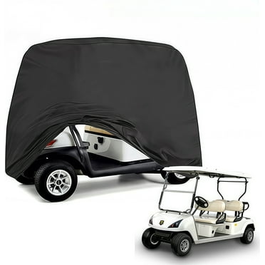 Golf Cart Cover Waterproof, 420D Fabric Universal Fits for Most Brand Yamaha, Honda, Club Car, EZGO Golf Cart