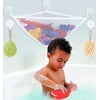 Bath Toy Storage for Tub, Corner Bathtub Toy Holder Organizer by Sherry, Large Bath Net for Tub Toys, Baby Bathroom Shower Caddy Hanging Basket Bin + 3 Wall Suction Cups, 3 Adhesive Hooks