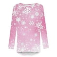 thumbnail image 4 of YUGYXL Womens Long Tunics Tops to Wear with Leggings Long Sleeve Blouses Shirts Pink XL, 4 of 5
