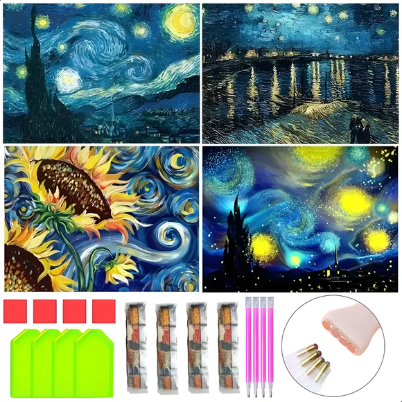 Diamond Painting Labg Decoración Del Hogar Cielo Estrellado 4 Pk
