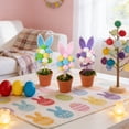 thumbnail image 6 of 8.66 Inch Easter Bunny Plush Soft Flower Pot Planter Decoration Bunny Table Decoration, Spring Holiday Party Centerpiece Tray Ornament Festive Gift for Indoor Outdoor Use, 6 of 12