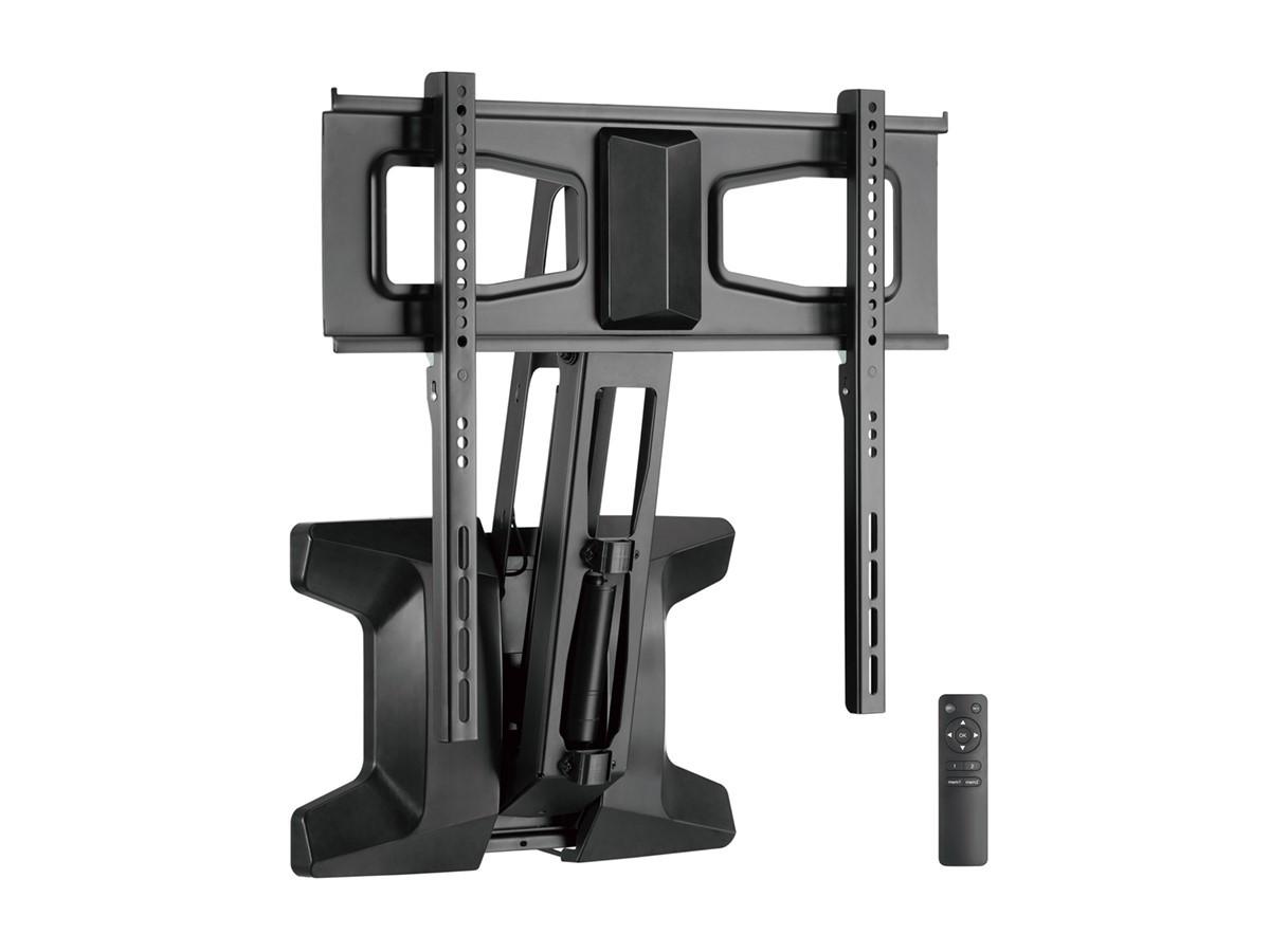 Monoprice Motorized Electric Above Fireplace Mantel Height Adjustable Full-Motion TV Wall Mount for TVs 37in to 80in, Weight Capacity 77lbs, VESA up to 600x400, Rotating, Height Adjustable