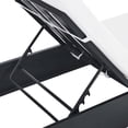 thumbnail image 4 of Tahoe Outdoor Patio Powder-Coated Aluminum Chaise Lounge Chair in Gray White, 4 of 10