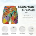 thumbnail image 5 of Sigee Dancing African Womans Print Mens Swim Trunks with Compression Liner Quick Dry Swim Stretch Beach Shorts with Pockets,S-3XL, 5 of 7