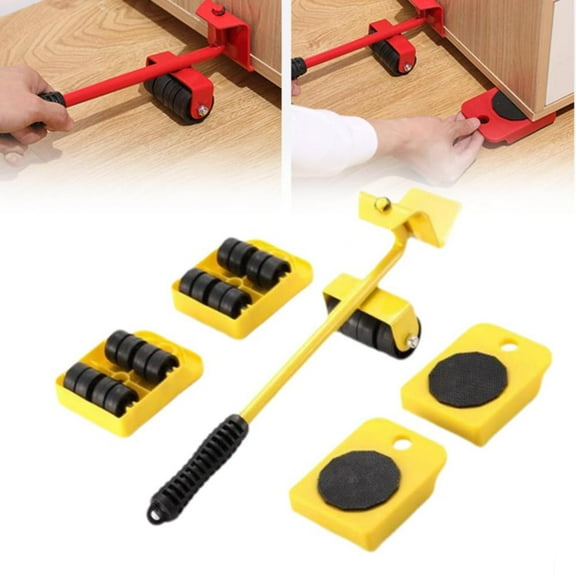 Furniture Tool Set With Adjustable Height Tool Bar And 4 Wheels Furniture Mover Furniture Mobile Slide For Moving Heavy Furniture