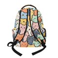 thumbnail image 2 of SCRAWLGOD Cats Print Multicolored 17 Inch 600D Backpack, Multi-Pocket Kids Bookbag, Schoolbag for Middle School Travel Camping Vacation, Large Capacity Daypack, 2 of 7