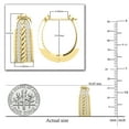 thumbnail image 5 of Dazzlingrock Collection Round Two Lines White Diamond in Between Rope Huggie Hoop Earrings for Women (0.30 ctw, Color I-J, Clarity I2-I3) in 10K Yellow Gold, 5 of 6