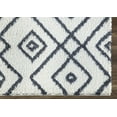 thumbnail image 4 of Lapis Vienna 3x5 Geometric Shaggy Area Rug in White Grey, 4 of 6