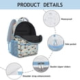 thumbnail image 4 of Pug and Love Heart Backpack for School,Cute School Bag,Schoolbag with Adjustable Shoulder Straps & Padded Back,15.3"x11"x6.7", 4 of 6