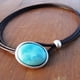 thumbnail image 1 of Xiao Hua Collar con colgante de piedra natural de moda, color azul, 1 of 4