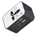 thumbnail image 3 of Moyic Adaptador de de enchufe de viaje Universal, 1 unidad, 2 puertos USB, convertidor de toma de corriente europea, enchufe europeo, Teléfono y Comunicación Blanco negro, 3 of 8