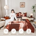 thumbnail image 3 of Homewish Red Watercolor Block Full Size Comforter Sets,Classic Abstract Geometric Bedding Comforter Set,Polkadot Reversible,3pcs,1 Comforter and 2 Pillowcases, 3 of 7
