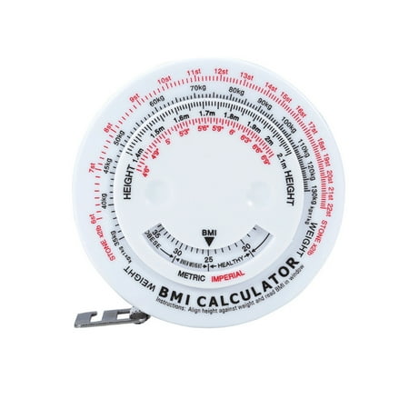 

BMI Body Mass Index Tape Measure Calculator Sewing Tailor Body Scale Fitness Caliper Measuring Body Retractable Tape Fat Tape Me