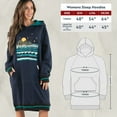 thumbnail image 7 of LazyOne Oversized Hoodie Sweatshirt, Comfortable Loungewear, Ocean, Waves (Coastal, L/XL), 7 of 7