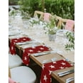 thumbnail image 4 of Cloth Napkins Retro White Stars on Red Wooden Washable Soft Kitchen Dinner Napkin Set of 8,4th of July Patriotic USA Flag Reusable Cocktail Napkins for Wedding Holiday Party Event,20x20In, 4 of 7