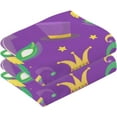 thumbnail image 2 of GZHJMY Mardi Gras Cotton Hand Towels, 2 Pack Absorbent Bath Towel Decorative Fingertip Towels for Bathroom Gym Spa Hotel Beach Swimming Pool,16"x 28", 2 of 7