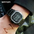 thumbnail image 4 of Sanda Top Brand Luxury Men's Watches Led Digital Watch Men 5atm Casual Waterproof Wristwatch Steel Clock Relogio Masculino 390 - Digital Wristwatches, 4 of 6